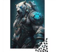 Puzzle carré créatif 1000 pièces Ours du Silence pour Adultes et Puzzles en Bois, Jeu Stimulant 1000 pièces (75 x 50 cm)