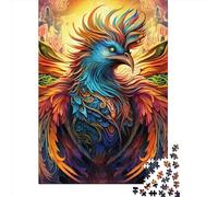 Puzzle carré créatif 1000 pièces représentant des Animaux et des phénix pour Adultes, Puzzles en Bois Uniques, Jeux de défi, 1000 pièces (75 x 50 cm)