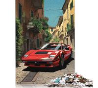 Puzzle carré créatif 500 pièces Ferrari 308 GTS 1980 pour Adultes et Puzzles en Bois, Jeu Stimulant 500 pièces (52 x 38 cm)