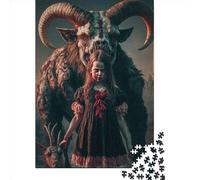 Puzzle carré créatif 500 pièces Goat Devil1 pour Adultes et Puzzles en Bois, Jeu Stimulant 500 pièces (52 x 38 cm)