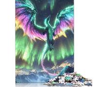 Puzzle carré créatif Aurora Genesis Dragon 1000 pièces pour Adultes et Jouets éducatifs en Bois (75 x 50 cm)