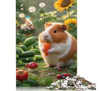 Puzzle carré créatif Cochon d'Inde 1000 pièces pour Adultes et Puzzles en Bois, Jouets éducatifs 1000 pièces (75 x 50 cm)