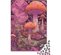 Puzzle carré créatif de 1 000 pièces en Bois représentant des Champignons psychédéliques pour Adultes, Jeu Stimulant (1 000 pièces, 75 x 50 cm)