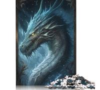 Puzzle carré créatif de 1 000 pièces en Bois représentant Un Dragon de mer pour Adultes, Jeu Stimulant (1 000 pièces, 75 x 50 cm)