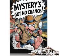 Puzzle carré créatif de 1 000 pièces, Illustration de Style Bande dessinée, détective Platypus, pour Adultes, Puzzle en Bois, Jeu intellectuel, 1 000 pièces (75 x 50 cm)