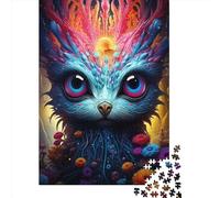 Puzzle carré créatif de 1 000 pièces représentant Une créature mystérieuse pour Adultes, Jeu éducatif en Bois (75 x 50 cm).
