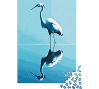 Puzzle carré créatif de 1000 pièces avec Illustration de Cigogne, en Bois, pour Adultes et Jeu Stimulant (75 x 50 cm).