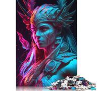 Puzzle carré créatif de 1000 pièces d'Artémis Dieu pour adultes et puzzle en bois Jeu éducatif pour adultes 38x26 cm/1000 pièces