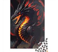 Puzzle carré créatif de 1000 pièces « Dragon de feu » pour Adultes, 38 x 26 cm, Jouet éducatif