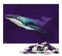 Puzzle carré créatif de 1000 pièces en Bois représentant Une Baleine, pour Adultes. Jeu Stimulant de 1000 pièces (75 x 50 cm).