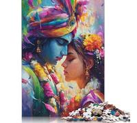 Puzzle carré créatif de 1000 pièces « Étreinte Divine, Amour et Harmonie » pour Adultes et Jouets éducatifs en Bois (75 x 50 cm)