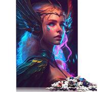 Puzzle carré créatif de 1000 pièces Freya déesse nordique adulte et puzzle en bois jeu difficile 1000 pièces (75x50 cm)