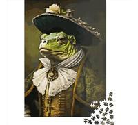 Puzzle carré créatif de 1000 pièces « Grenouille Aristocrate » pour Adultes, Jeu éducatif en Papier, 38 x 26 cm / 1000 pièces
