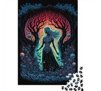 Puzzle carré créatif de 1000 pièces « La Terre Mère sous lumière Noire II » pour Adultes, Jeu éducatif en Papier, 38 x 26 cm.