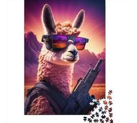 Puzzle carré créatif de 1000 pièces Neon Nights Sharpshooter pour Adultes, Jeu de réflexion en Papier, 38 x 26 cm / 1000 pièces