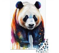 Puzzle carré créatif de 1000 pièces représentant Un Panda, Style Pop Art, pour Adultes. Jeu de réflexion en Papier, 38 x 26 cm.