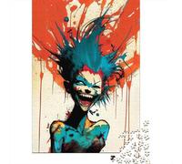 Puzzle carré créatif de 1000 pièces représentant Une Fille de Bande dessinée loufoque, en Bois, pour Adultes. Jeu éducatif. 1000 pièces (75 x 50 cm).