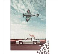 Puzzle carré créatif de 1000 pièces « Spitfire Fly » en Papier, pour Adultes : Jeu éducatif et Stimulant (38 x 26 cm).
