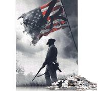 Puzzle carré créatif de 1000 pièces sur la Guerre de Sécession américaine pour Adultes et Puzzles en Bois, Jeu Stimulant de 1000 pièces (75 x 50 cm)