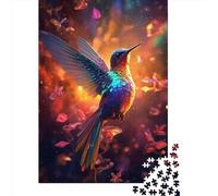 Puzzle carré créatif de 1000 pièces sur Le thème des colibris, en Bois, pour Adultes - Jeu éducatif - 1000 pièces (75 x 50 cm)