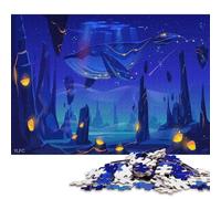 Puzzle carré créatif de 1000 pièces sur Le thème des Contes de fées de l'espace, en Bois, à colorier, pour Adultes et Jeu Stimulant (75 x 50 cm).