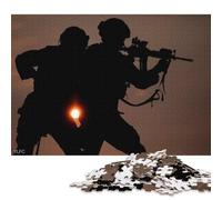 Puzzle carré créatif de 1000 pièces sur Le thème des Forces spéciales, pour Adultes. Jeu de réflexion en Papier, 38 x 26 cm.