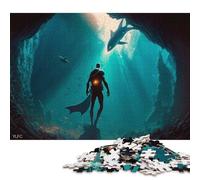 Puzzle carré créatif de 1000 pièces sur Le thème des Super-héros pour Adultes et Puzzles en Bois, Jeu Stimulant de 1000 pièces (75 x 50 cm)