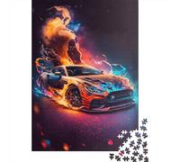 Puzzle carré créatif de 1000 pièces sur Le thème des Supercars, en Papier, pour Adultes : Jeu éducatif et Stimulant (38 x 26 cm).