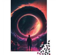 Puzzle carré créatif de 1000 pièces sur Le thème des Trous Noirs, idéal pour Adultes. Jeu de Puzzle Anti-Stress et Cadeau de Noël Original. 38 x 26 cm / 1000 pièces