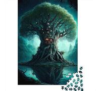 Puzzle carré créatif de 1000 pièces sur Le thème du Royaume Magique et Fantastique, pour Adultes. Jeu de Puzzle en Papier Stimulant, 38 x 26 cm.