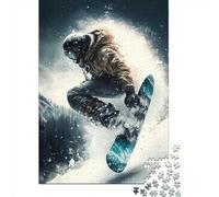 Puzzle carré créatif de 1000 pièces sur Le thème du Snowboard pour Adultes et Puzzles en Bois, Jouet éducatif, 1000 pièces (75 x 50 cm)