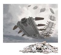 Puzzle carré créatif de 1000 pièces sur Le thème du ténia, en Bois, pour Adultes (75 x 50 cm). Jeu éducatif.