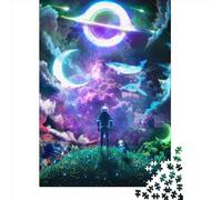 Puzzle carré créatif de 1000 pièces The Neon Dream pour Adultes, en Bois, Jeu intellectuel, 75 x 50 cm.