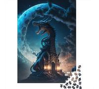 Puzzle carré créatif de 500 pièces Brave Dragon pour Adultes et Puzzles en Bois, Jeu Stimulant 500 pièces (52 x 38 cm)