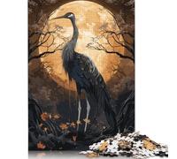 Puzzle carré créatif de 500 pièces Mythologie de la Cigogne Noire pour Adultes et Jouets éducatifs en Bois (500 pièces, 52 x 38 cm)