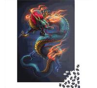 Puzzle carré créatif de 500 pièces représentant Un Dragon Ancien, en Bois, pour Adultes. Jeu éducatif. 500 pièces (52 x 38 cm).