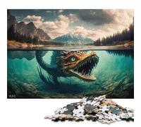 Puzzle carré créatif de 500 pièces représentant Un être Mystique ailé, en Bois, pour Adultes. Jeu éducatif. 500 pièces (52 x 38 cm).