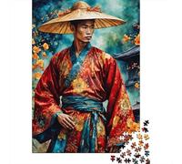 Puzzle carré créatif de 500 pièces représentant Un Homme vietnamien, en Bois, idéal pour Adultes et pour se détendre. Jeu de Puzzle Anti-Stress et Cadeau de Noël Unique. 500 pièces (52 x 38 cm).