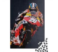 Puzzle carré créatif de 500 pièces sur Le thème de la Course Moto GP pour Adultes et Jeu éducatif en Bois pour Adultes 500 pièces (52x38cm)