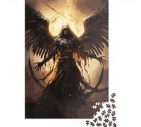 Puzzle carré créatif de 500 pièces sur Le thème de l'Ange de la Mort pour Adultes et Jeu éducatif en Bois (52 x 38 cm).