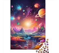 Puzzle carré créatif de 500 pièces sur Le thème de l'univers et des planètes, en Bois, pour Adultes et Jeu intellectuel (52 x 38 cm).