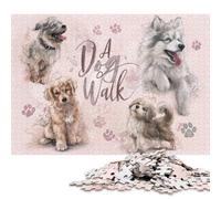 Puzzle carré créatif de 500 pièces sur Le thème des compagnons canins pour Adultes et Jouets éducatifs en Bois (52 x 38 cm)