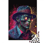 Puzzle carré créatif de 500 pièces sur Le thème des Gangsters et Zombies, Jeu éducatif en Bois pour Adultes (52 x 38 cm).