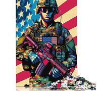 Puzzle carré créatif des Forces armées des États-Unis pour Adultes, Puzzles en Papier, Jeux de défi Uniques, 38 x 26 cm, 1 000 pièces