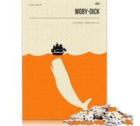 Puzzle carré créatif en Bois 1000 pièces Moby Dick Herman Melville pour Adultes, Jeu éducatif, Jouet de défi, 1000 pièces (75 x 50 cm)