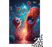 Puzzle carré créatif en Bois Alien Monster51, 500 pièces, pour Adultes, Jeu Stimulant (52 x 38 cm)