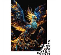 Puzzle carré créatif en Bois de 500 pièces, Motif Phénix coloré, Jeu éducatif pour Adultes (500 pièces, 52 x 38 cm)