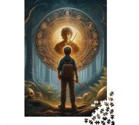 Puzzle carré créatif en Bois Effet Miroir Bronze de 500 pièces pour Adultes, Jeu éducatif et Stimulant (52 x 38 cm)