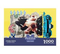 Puzzle carré créatif en Bois pour Adultes, 1 000 pièces, Motif Argent, Drogue, Femmes, Jeu intellectuel, 1 000 pièces (75 x 50 cm)