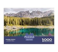 Puzzle carré créatif en Bois pour Adultes, 1 000 pièces, Motif forêt et lac, Jeu intellectuel, 1 000 pièces (75 x 50 cm).